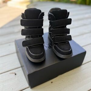 Women's Black High-Top Sneakers
